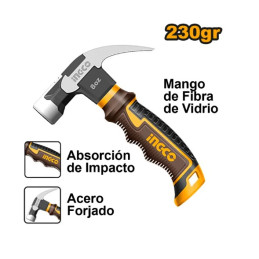 Mini Martillo de Carpintero de 8oz con Mango de Fibra de Vidrio INGCO (HMCH80808D) - Precisión en Trabajos de Carpintería